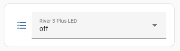 спадаючий список станів LED підсвітки Ecoflow River 3 Plus